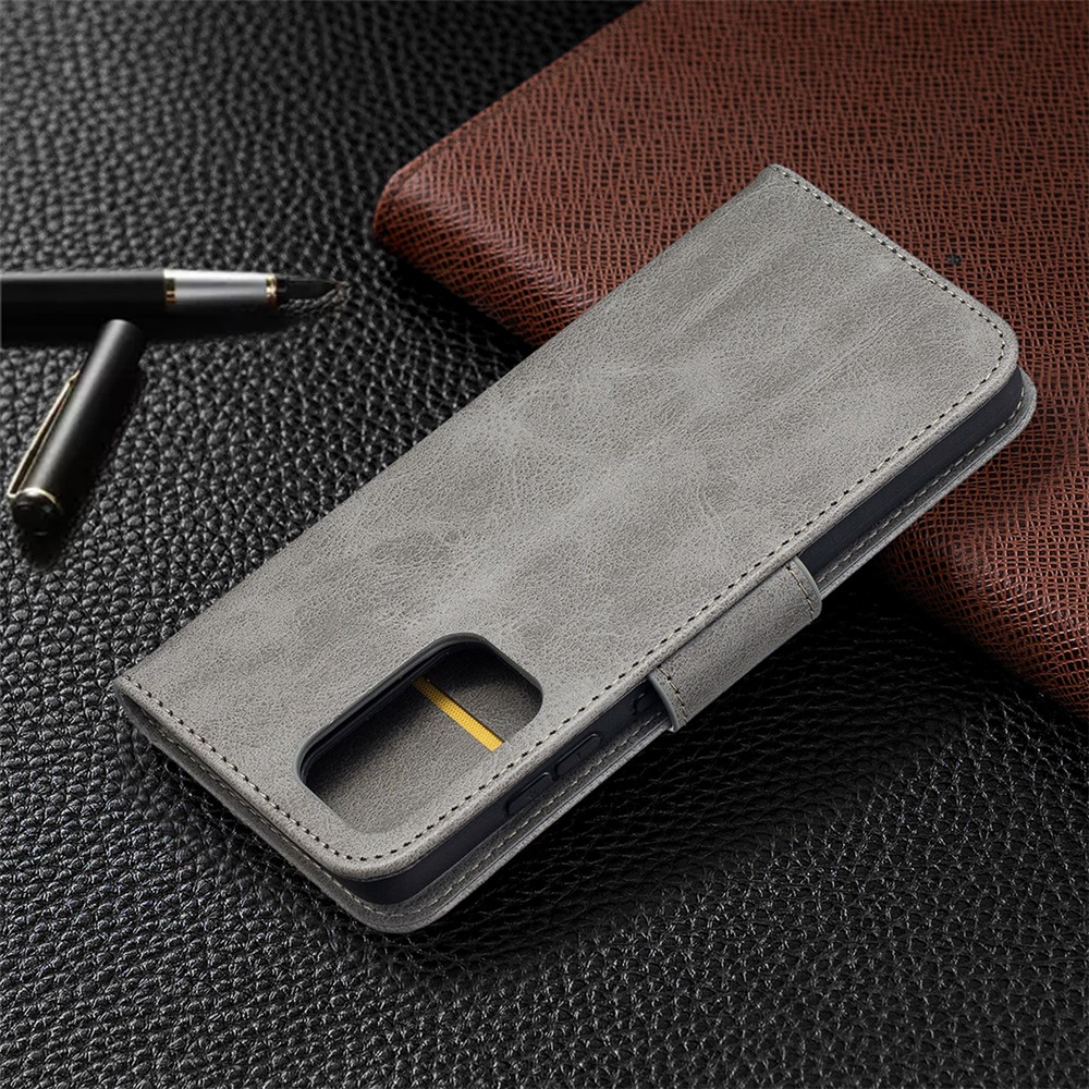 PU Leather Wallet Stylish Smartphone Case for Samsung Galaxy A52 5G - Grey-8