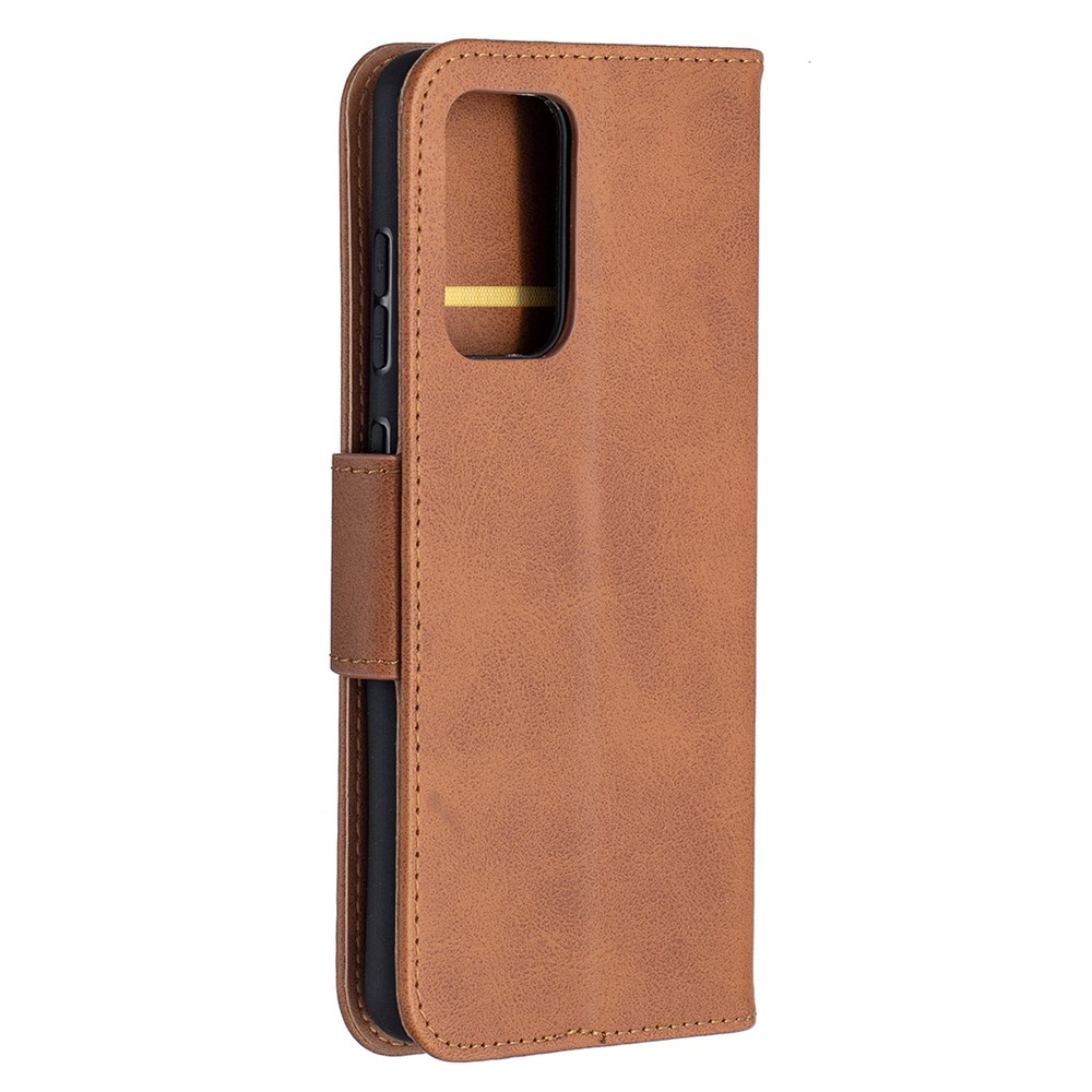 PU Leather Wallet Stylish Smartphone Case for Samsung Galaxy A52 5G - Brown-3