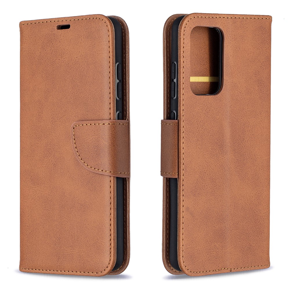 PU Leather Wallet Stylish Smartphone Case for Samsung Galaxy A52 5G - Brown-4