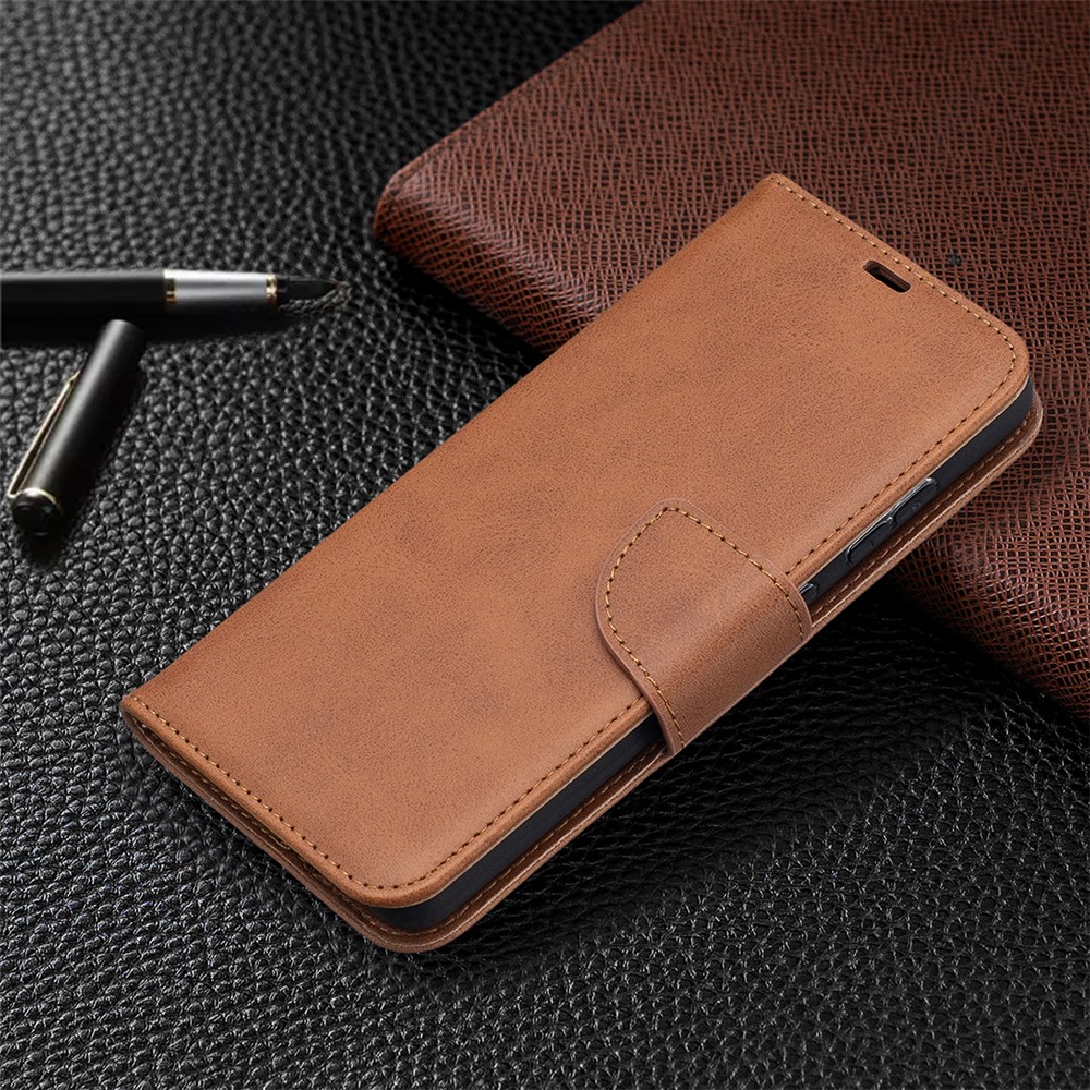 PU Leather Wallet Stylish Smartphone Case for Samsung Galaxy A52 5G - Brown-7