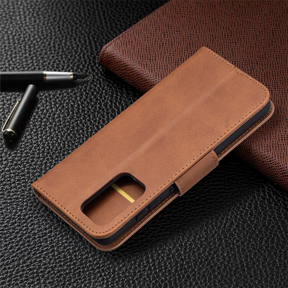 PU Leather Wallet Stylish Smartphone Case for Samsung Galaxy A52 5G - Brown-8
