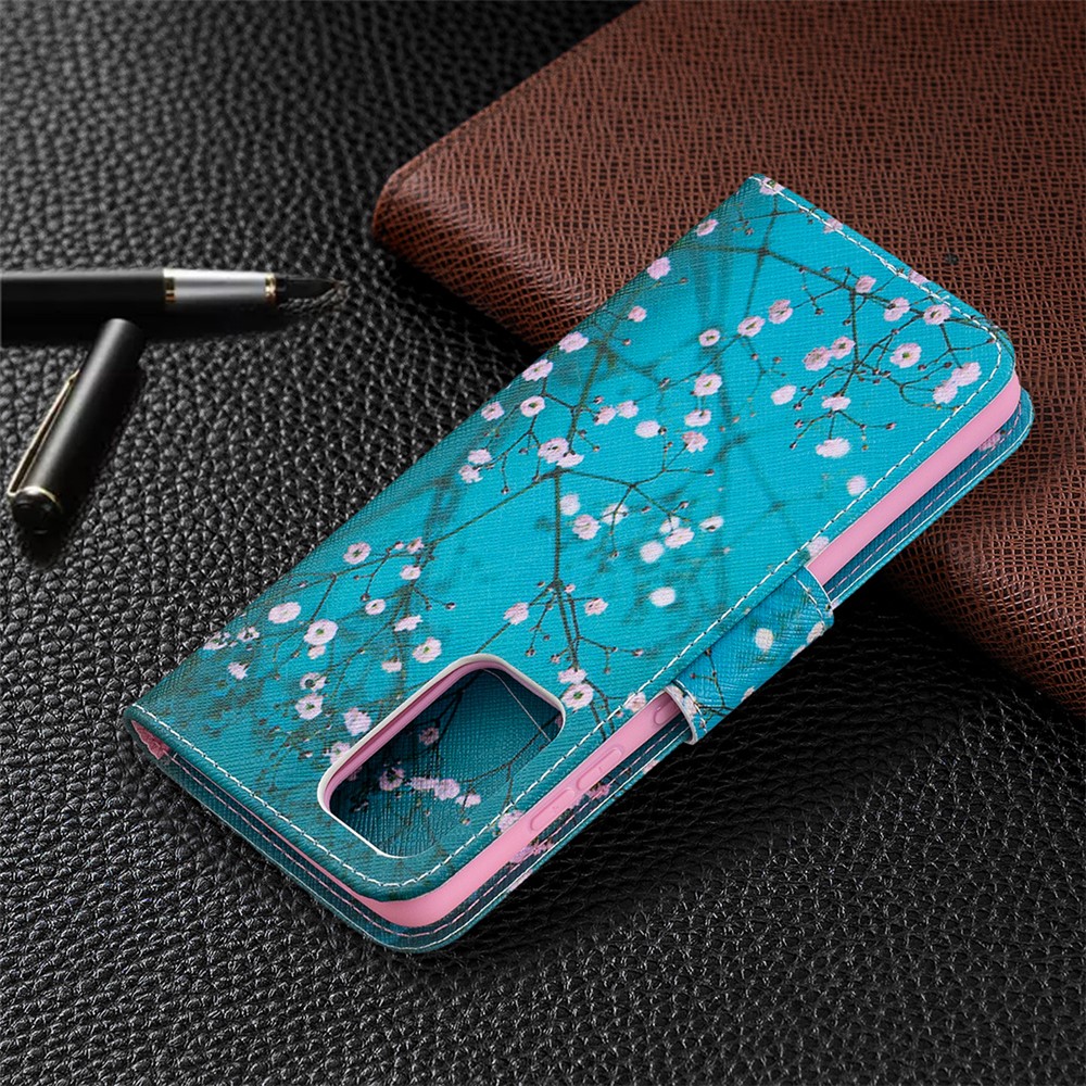 Hot Sale Stand Design Pattern Printing Cover Case for Samsung Galaxy A52 5G - Plum Blossom-5