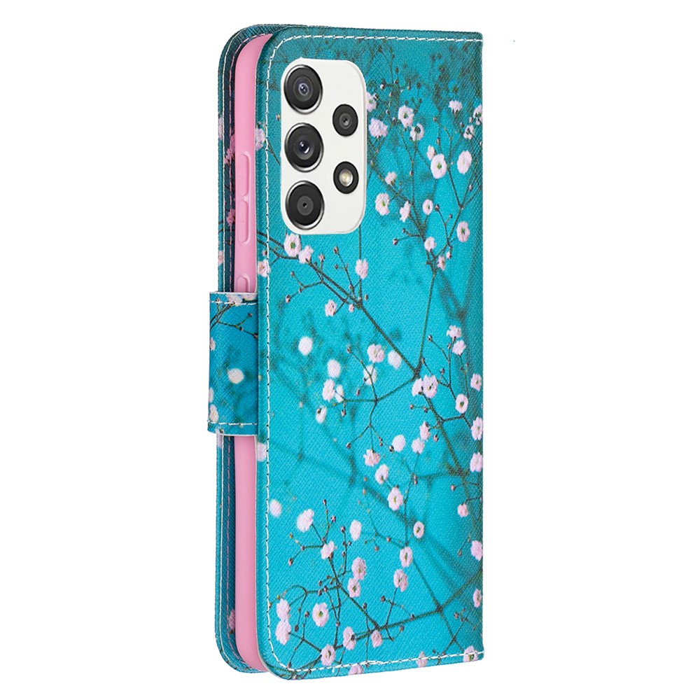 Hot Sale Stand Design Pattern Printing Cover Case for Samsung Galaxy A52 5G - Plum Blossom-8