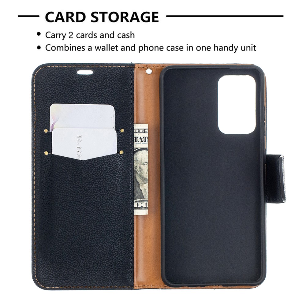 Litchi Surface with Wallet Leather Stand Case for Samsung Galaxy A52 5G - Black-6