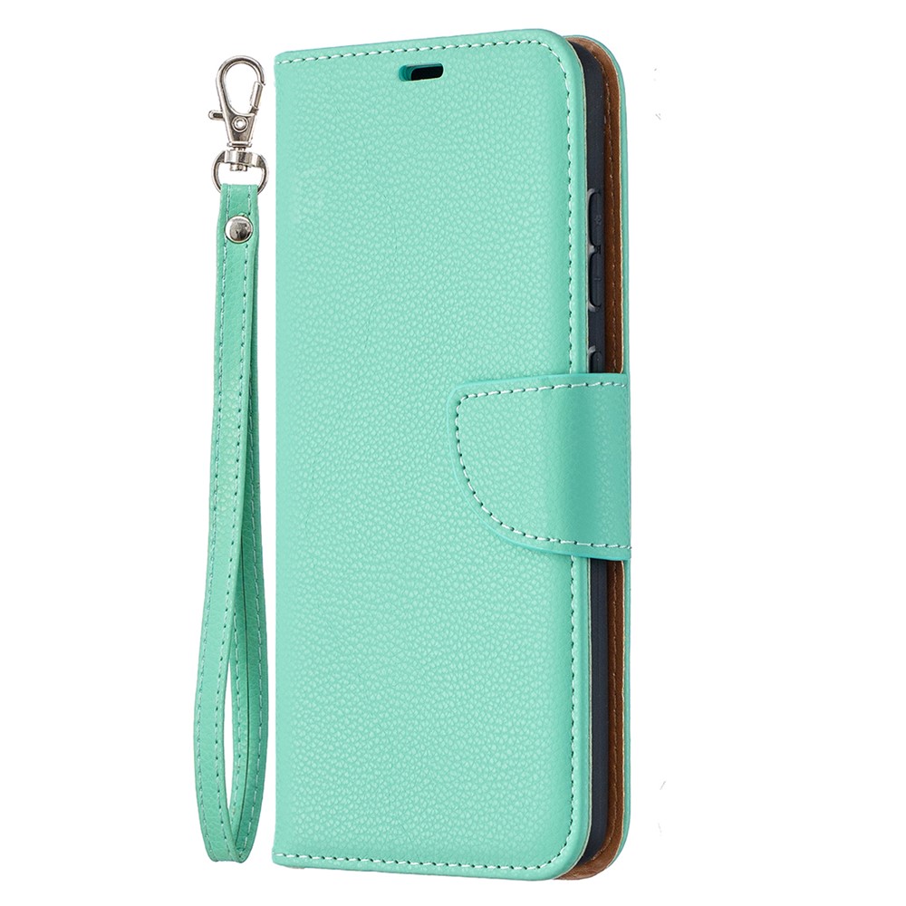 Litchi Surface with Wallet Leather Stand Case for Samsung Galaxy A52 5G - Green-2
