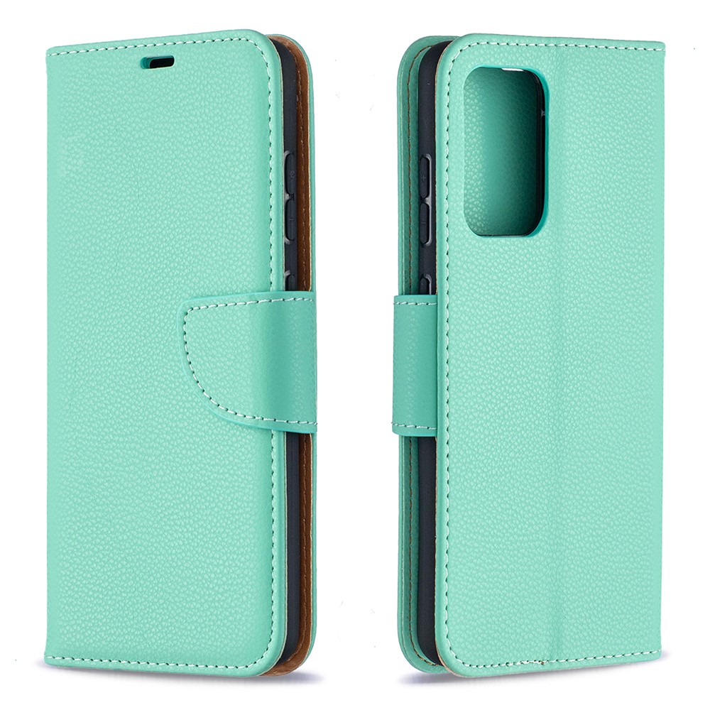 Litchi Surface with Wallet Leather Stand Case for Samsung Galaxy A52 5G - Green-4