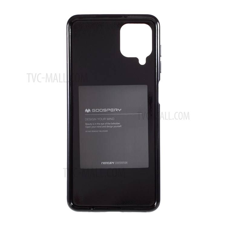 MERCURY GOOSPERY TPU Cell Phone Cover with Glitter Powder Design for Samsung Galaxy A12 - Black-2