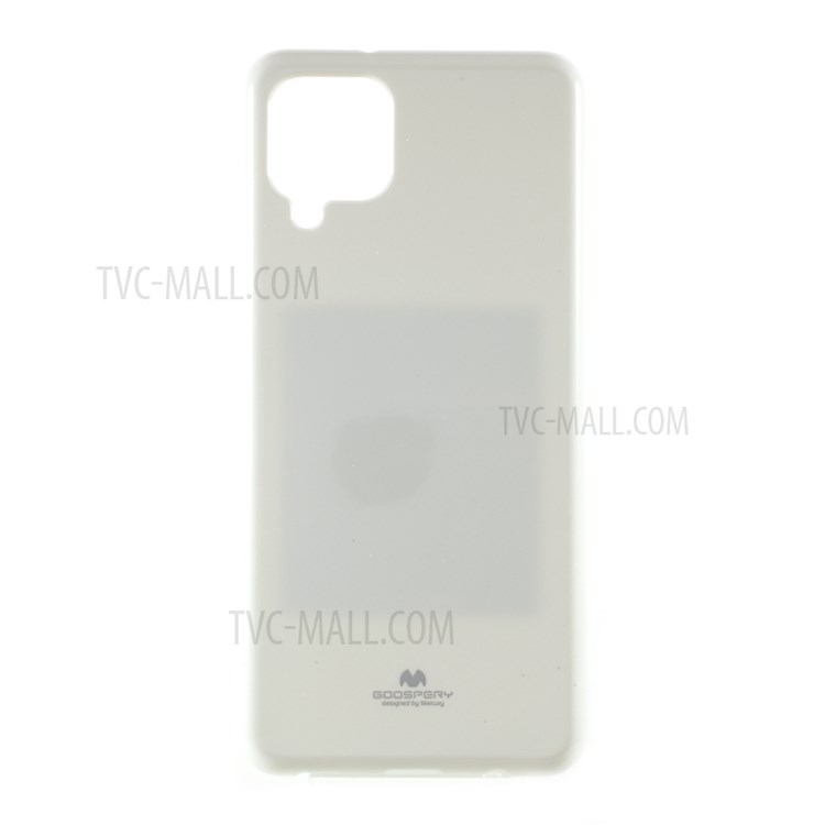 MERCURY GOOSPERY TPU Cell Phone Cover with Glitter Powder Design for Samsung Galaxy A12 - White-1