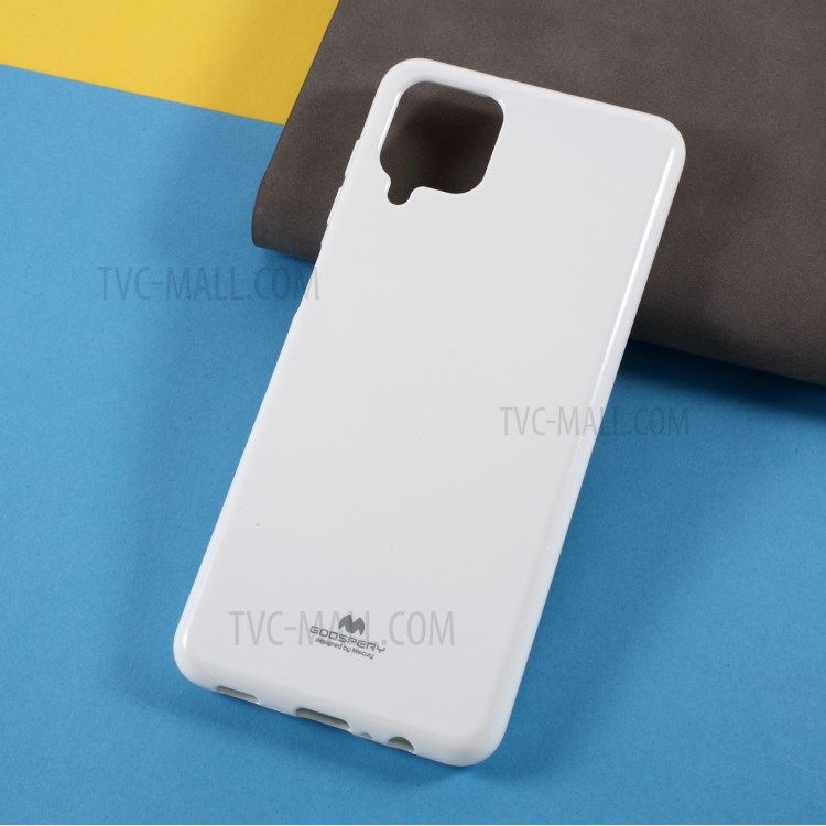 MERCURY GOOSPERY TPU Cell Phone Cover with Glitter Powder Design for Samsung Galaxy A12 - White-2