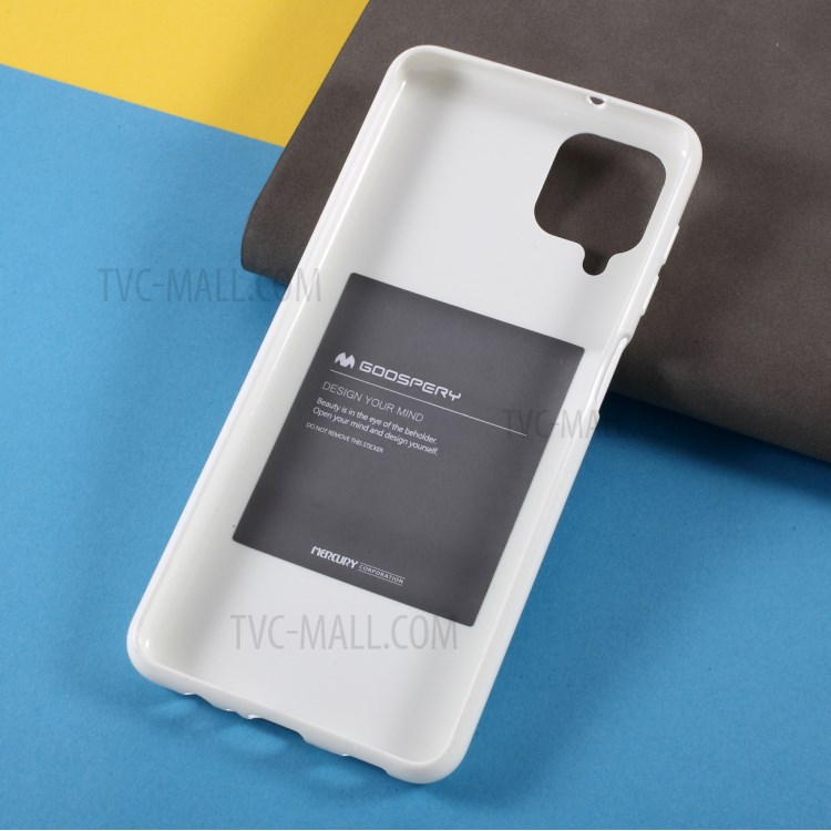 MERCURY GOOSPERY TPU Cell Phone Cover with Glitter Powder Design for Samsung Galaxy A12 - White-5