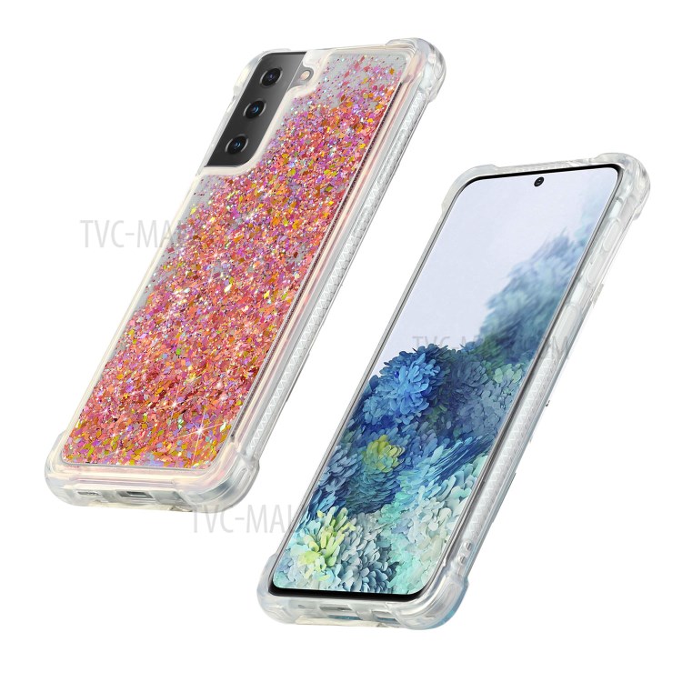 Quicksand Design TPU Shockproof Phone Case for Samsung Galaxy S21+ 5G - Rose Gold-2