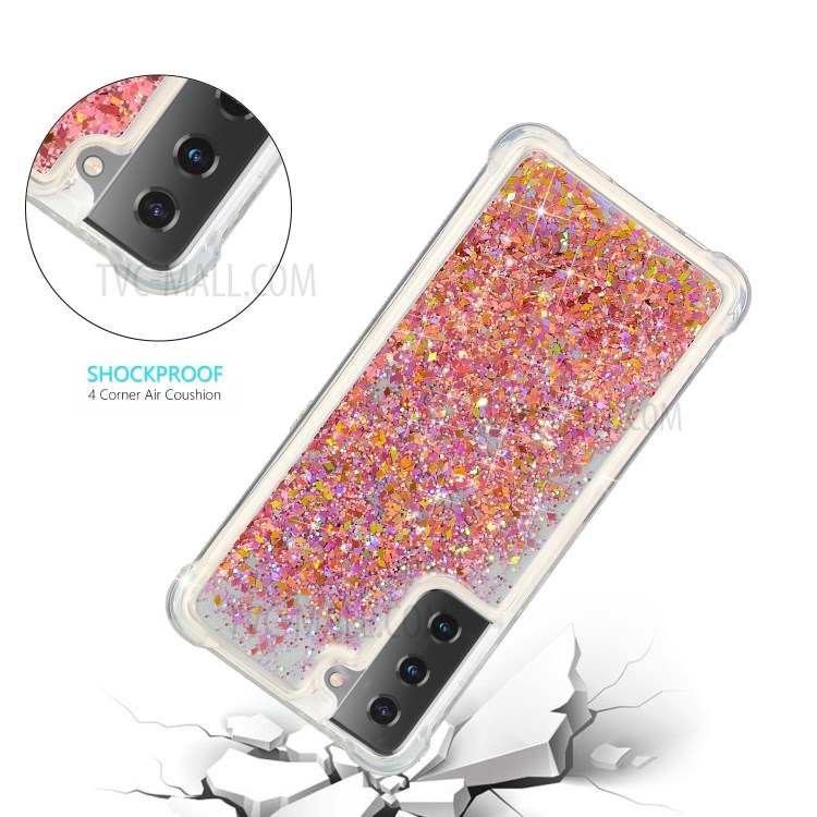 Quicksand Design TPU Shockproof Phone Case for Samsung Galaxy S21+ 5G - Rose Gold-3