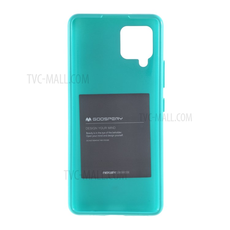 MERCURY GOOSPERY Glitter Powder Design TPU Cell Phone Cover Case for Samsung Galaxy A42 5G - Baby Blue-2