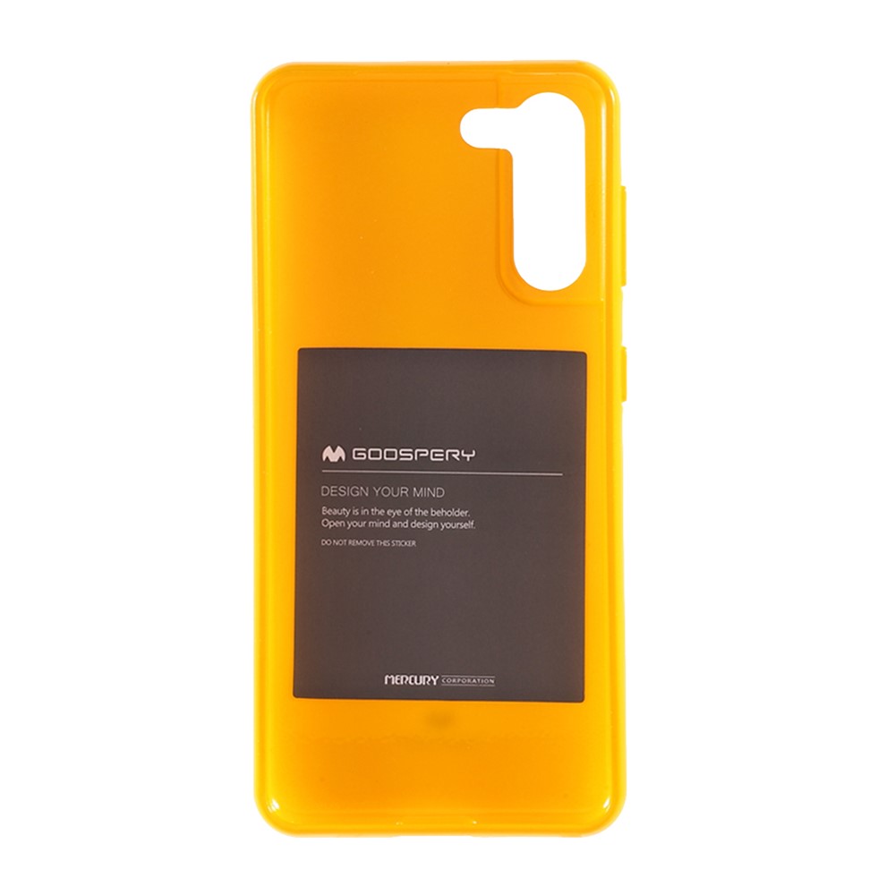 MERCURY GOOSPERY Full Protection Glitter Powder TPU Cell Phone Cover for Samsung Galaxy S21 Plus 5G - Yellow-2