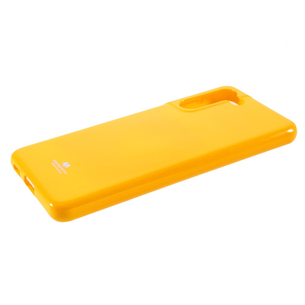 MERCURY GOOSPERY Full Protection Glitter Powder TPU Cell Phone Cover for Samsung Galaxy S21 Plus 5G - Yellow-4