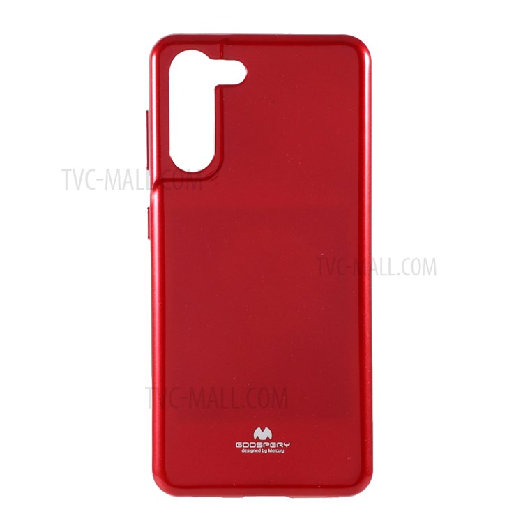 Mercury Goospery Elegante Glitter Pó Macio TPU Capa De Telefone Celular Para Samsung Galaxy S21 - Vinho Vermelho-1