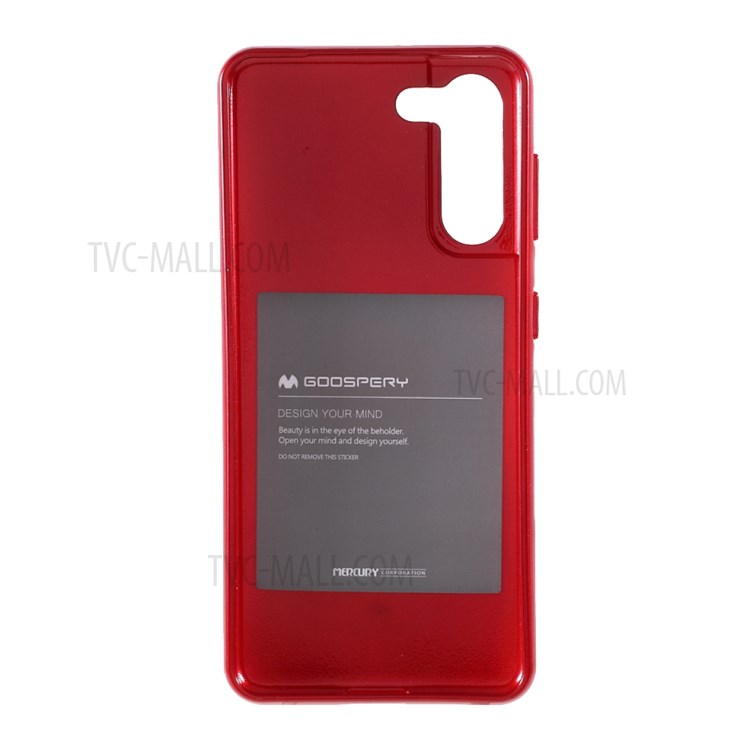 Mercury Goospery Elegante Glitter Pó Macio TPU Capa De Telefone Celular Para Samsung Galaxy S21 - Vinho Vermelho-2