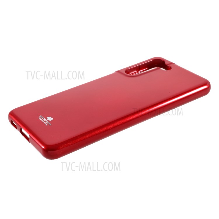 Mercury Goospery Elegante Glitter Pó Macio TPU Capa De Telefone Celular Para Samsung Galaxy S21 - Vinho Vermelho-4