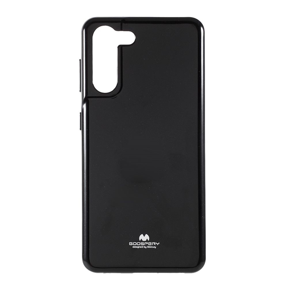 MERCURY GOOSPERY Stylish Glitter Powder Soft TPU Cell Phone Cover for Samsung Galaxy S21 5G - Black-1