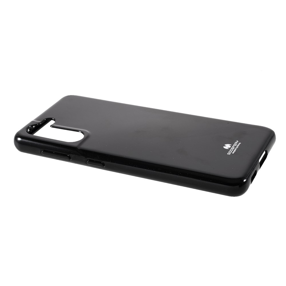 MERCURY GOOSPERY Stylish Glitter Powder Soft TPU Cell Phone Cover for Samsung Galaxy S21 5G - Black-3