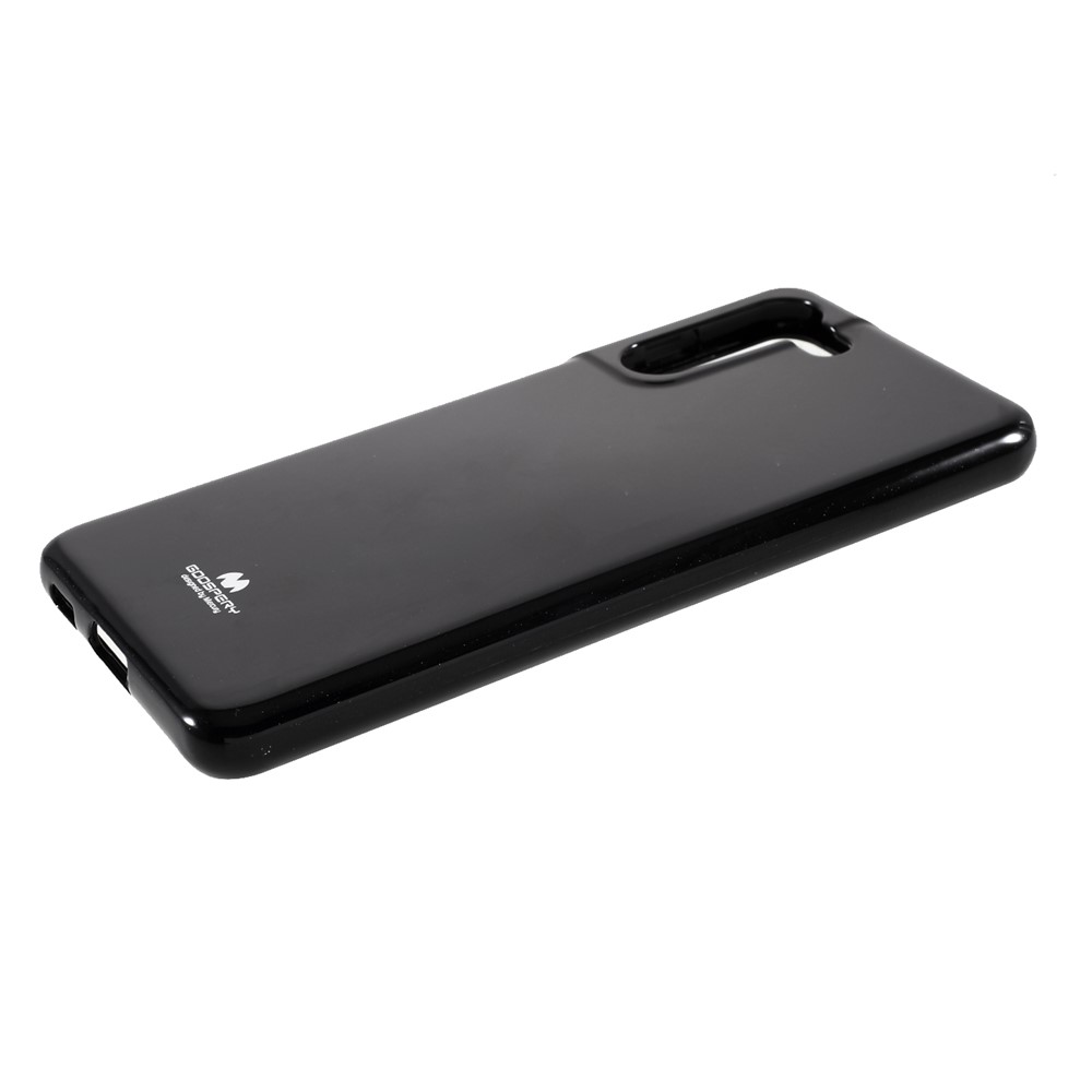 MERCURY GOOSPERY Stylish Glitter Powder Soft TPU Cell Phone Cover for Samsung Galaxy S21 5G - Black-4