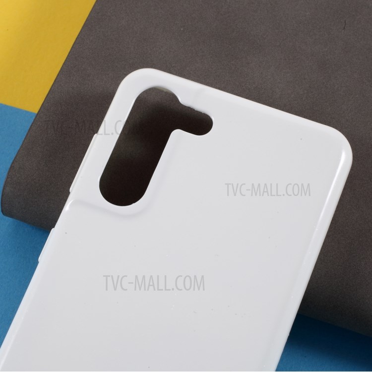 MERCURY GOOSPERY Stylish Glitter Powder Soft TPU Cell Phone Cover for Samsung Galaxy S21 5G - White-3