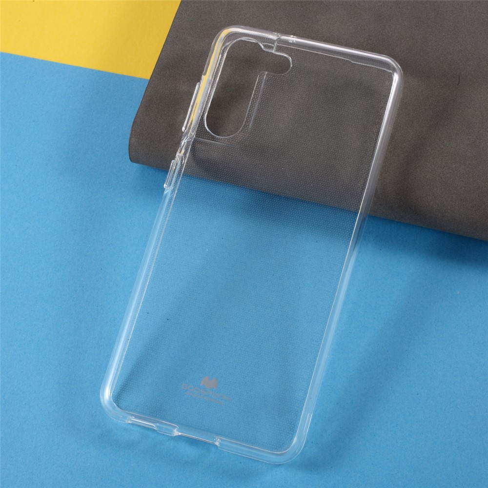 MERCURY GOOSPERY Stylish Glitter Powder Soft TPU Cell Phone Cover for Samsung Galaxy S21 5G - Transparent-2