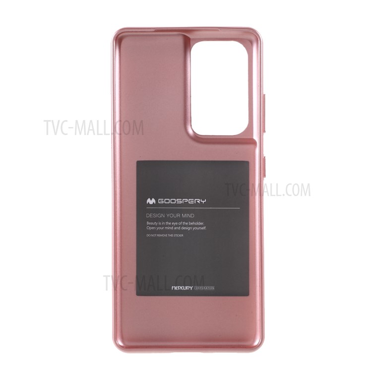 MERCURY GOOSPERY i JELLY Metal TPU Phone Cover Case for Samsung Galaxy S21 Ultra 5G - Rose Gold-2