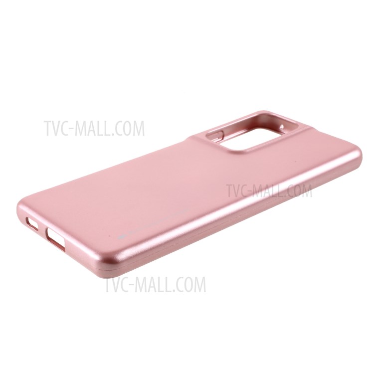 MERCURY GOOSPERY i JELLY Metal TPU Phone Cover Case for Samsung Galaxy S21 Ultra 5G - Rose Gold-4
