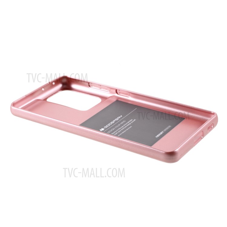 MERCURY GOOSPERY i JELLY Metal TPU Phone Cover Case for Samsung Galaxy S21 Ultra 5G - Rose Gold-5