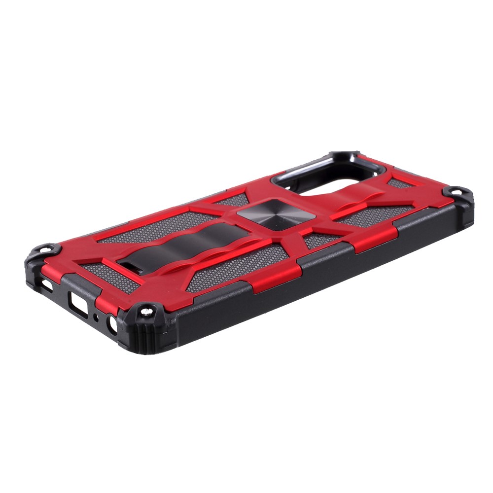 PC+TPU Tampa Anti-drop Com Chapas de Metal de Kick e Magnéticas Para Samsung Galaxy A52 4G/5G / A52s 5G - Vermelho-4