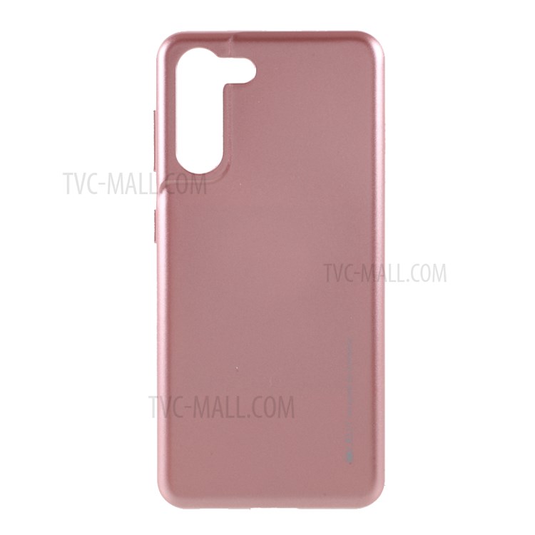 MERCURY GOOSPERY i JELLY Metal Case TPU Phone Cover Shell for Samsung Galaxy S21 Plus 5G - Rose Gold-1