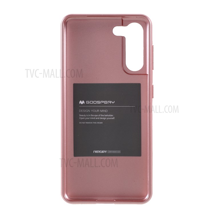 MERCURY GOOSPERY i JELLY Metal Case TPU Phone Cover Shell for Samsung Galaxy S21 Plus 5G - Rose Gold-2