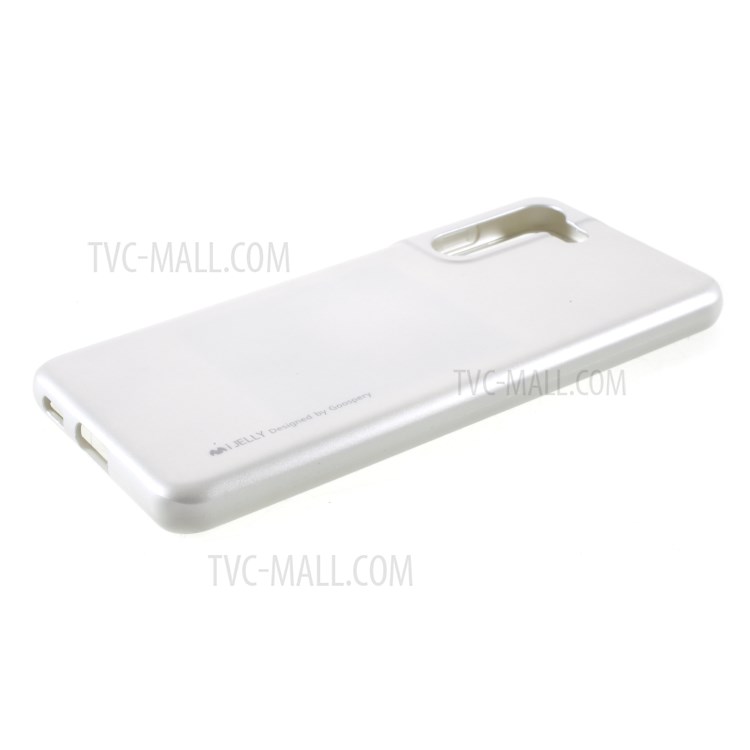 MERCURY GOOSPERY i JELLY TPU Full Protection Phone Case for Samsung Galaxy S21 5G - White-4