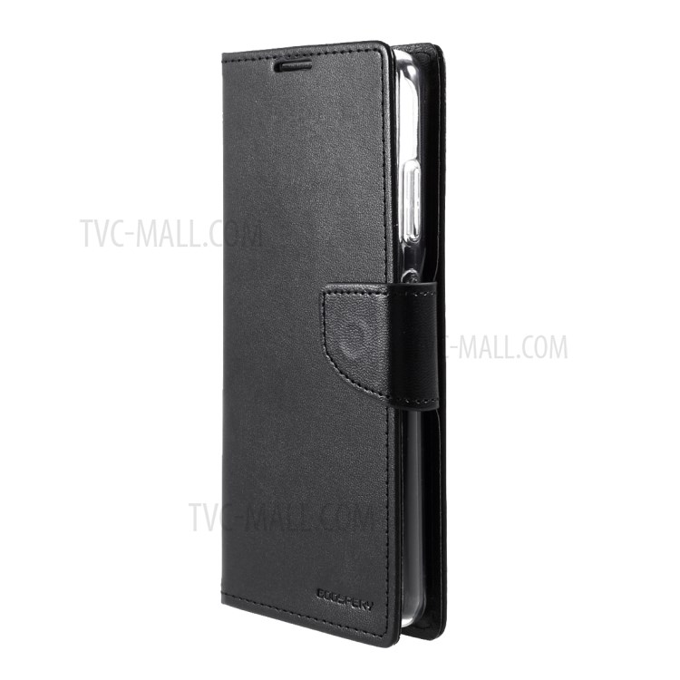 MERCURY GOOSPERY Bravo Diary Leather Wallet Stand Design Case for Samsung Galaxy S21 Ultra 5G - Black-2
