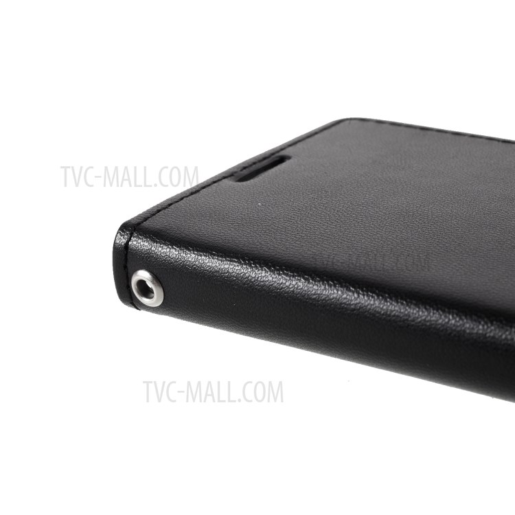 MERCURY GOOSPERY Bravo Diary Leather Wallet Stand Design Case for Samsung Galaxy S21 Ultra 5G - Black-5