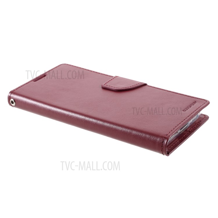 MERCURY GOOSPERY Bravo Diary Leather Wallet Stand Design Case for Samsung Galaxy S21 Ultra 5G - Wine Red-4