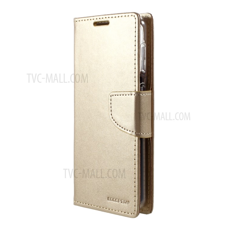 MERCURY GOOSPERY Bravo Diary Leather Case Wallet Stand Design for Samsung Galaxy S21 Plus 5G - Gold-2