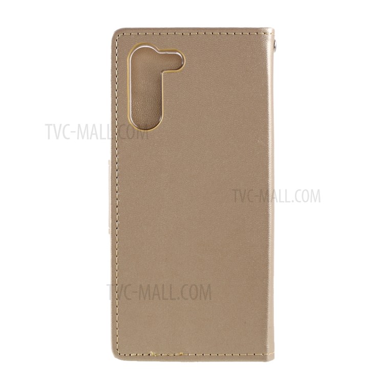 MERCURY GOOSPERY Bravo Diary Leather Case Wallet Stand Design for Samsung Galaxy S21 Plus 5G - Gold-3