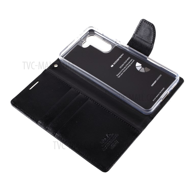 MERCURY GOOSPERY Bravo Diary Leather Case for Samsung Galaxy S21 5G Wallet Design Shell - Black-11