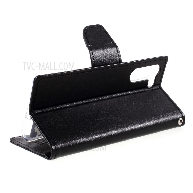 MERCURY GOOSPERY Bravo Diary Leather Case for Samsung Galaxy S21 5G Wallet Design Shell - Black-14