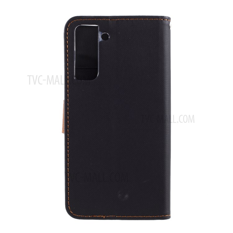 ROAR Cloth Texture Flip Leather Wallet Cover Case with Stand for Samsung Galaxy S21 Plus - Black-3