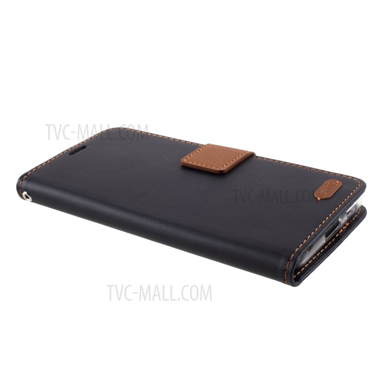 ROAR Cloth Texture Flip Leather Wallet Cover Case with Stand for Samsung Galaxy S21 Plus - Black-4