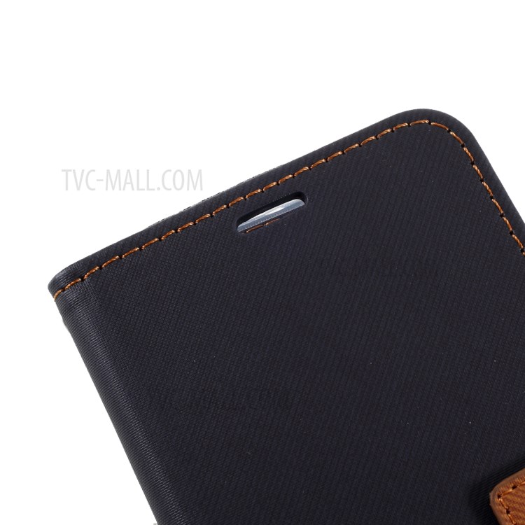 ROAR Cloth Texture Flip Leather Wallet Cover Case with Stand for Samsung Galaxy S21 Plus - Black-8