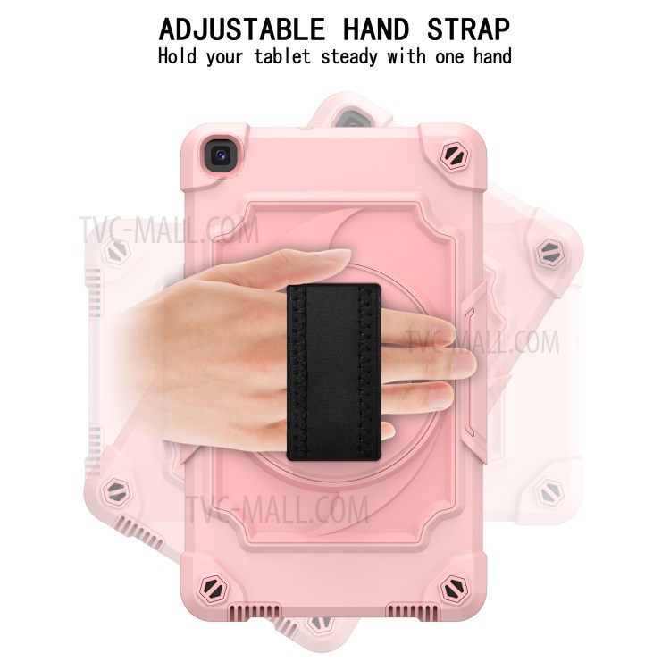 Shockproof PC and Silicone Tablet Case with Kickstand for Samsung Galaxy Tab A 8.0 Wi-Fi (2019) SM-T290 - Pink-3
