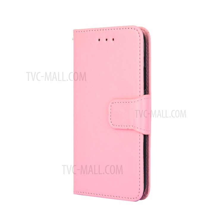 PU Leather Case Cover for Samsung Galaxy A42 5G Wallet Stand Design Protective Shell - Pink-1