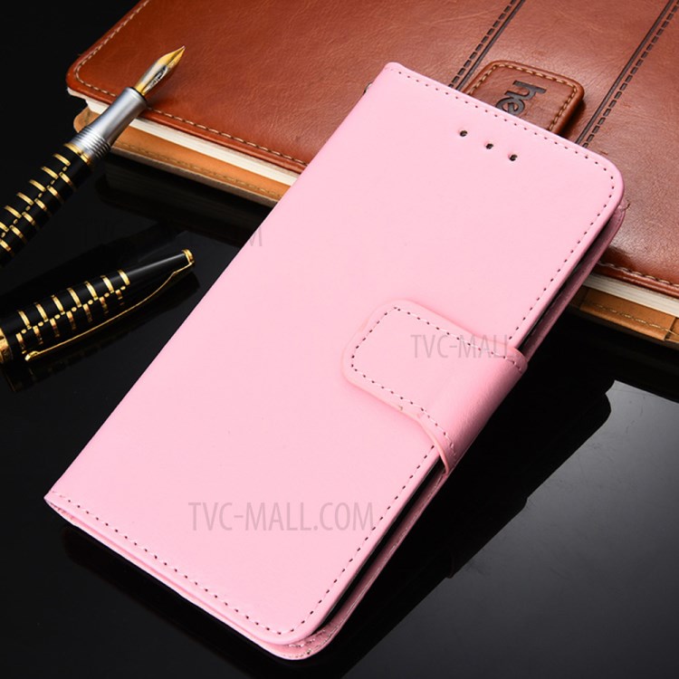 PU Leather Case Cover for Samsung Galaxy A42 5G Wallet Stand Design Protective Shell - Pink-2