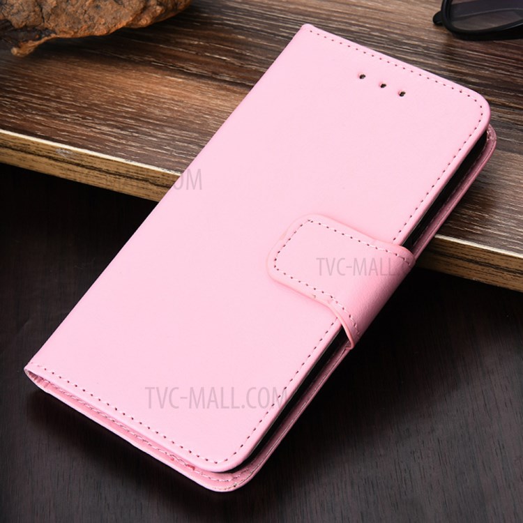 PU Leather Case Cover for Samsung Galaxy A42 5G Wallet Stand Design Protective Shell - Pink-3