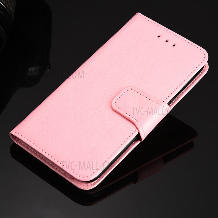PU Leather Case Cover for Samsung Galaxy A42 5G Wallet Stand Design Protective Shell - Pink-4