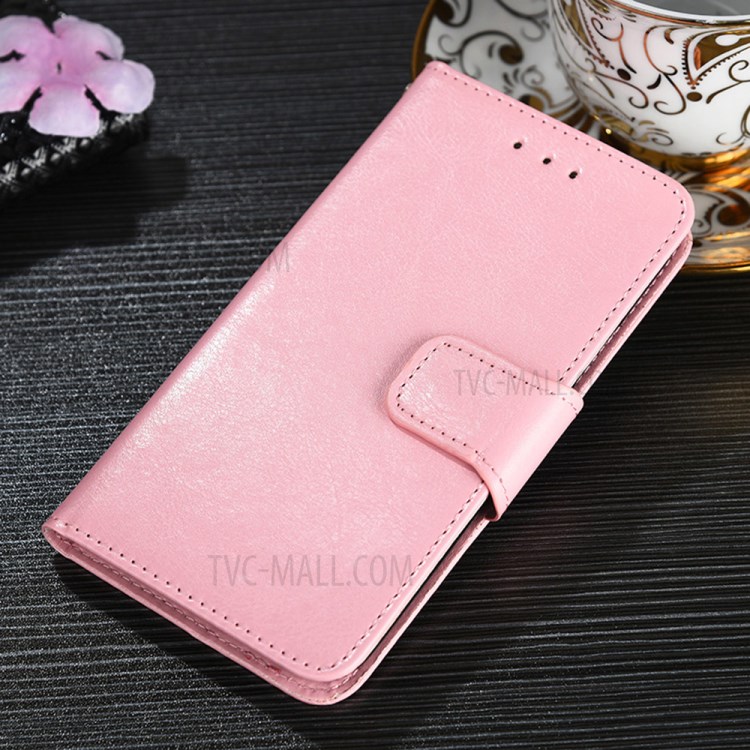 PU Leather Case Cover for Samsung Galaxy A42 5G Wallet Stand Design Protective Shell - Pink-5